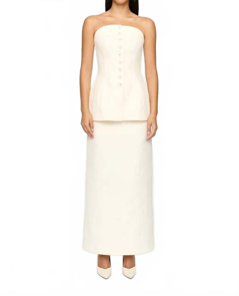 NEW CLEA albedo strapless top in vanilla